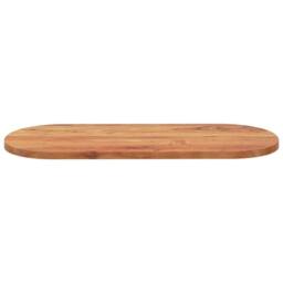 Berkfield Home Table Top 140x60x2.5 cm Oval Solid Wood Acacia in Brown - thumbnail 3