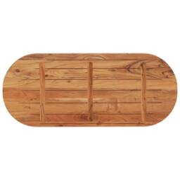 Berkfield Home Table Top 140x60x2.5 cm Oval Solid Wood Acacia in Brown - thumbnail 4