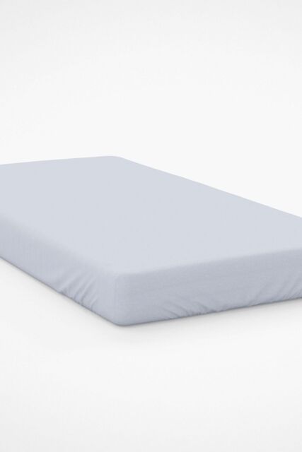 Belledorm Egyptian Cotton 200 Thread Count 30cm Fitted Sheet in Light Blue - Size: Super King - image 1