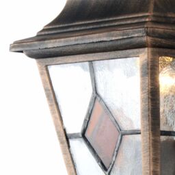 First Choice Lighting Set of 2 Morecambe - Black Brushed Gold PIR Sensor Outdoor Wall Lights - thumbnail 4
