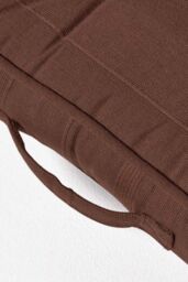 Homescapes Rajput Ribbed Cotton Floor Cushion in Brown - Size: 40 cm x 40 cm - thumbnail 4