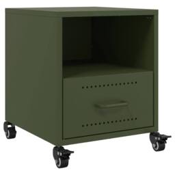 Berkfield Home Stylish Bedside Cabinets 2 pcs Olive Green 36x39x43.5 cm Steel - thumbnail 6