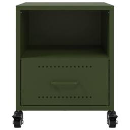 Berkfield Home Stylish Bedside Cabinets 2 pcs Olive Green 36x39x43.5 cm Steel - thumbnail 5