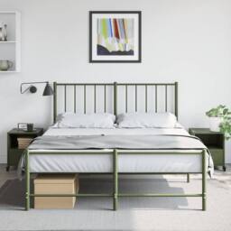 Berkfield Home Stylish Bedside Cabinets 2 pcs Olive Green 36x39x43.5 cm Steel