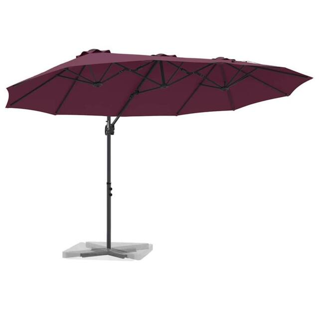 Berkfield Home Modern Garden Cantilever Parasol with Lock Bordeaux red Large in Burgundy - image 1