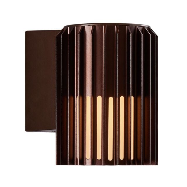 Nordlux Modern Outdoor Wall Light Brown Aluminium E27 Coastal/Marine Safe - Mains Powered, IP54 - image 1