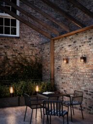 Nordlux Modern Outdoor Wall Light Brown Aluminium E27 Coastal/Marine Safe - Mains Powered, IP54 - thumbnail 5
