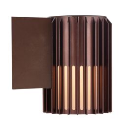 Nordlux Modern Outdoor Wall Light Brown Aluminium E27 Coastal/Marine Safe - Mains Powered, IP54 - thumbnail 3