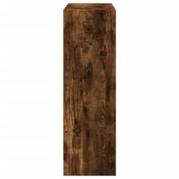 Berkfield Home Bookcase Smoked Oak 80x24x76 cm Engineered Wood in Brown - Size: 80 x 24 x 76 cm - thumbnail 5