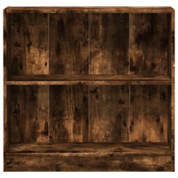 Berkfield Home Bookcase Smoked Oak 80x24x76 cm Engineered Wood in Brown - Size: 80 x 24 x 76 cm - thumbnail 4