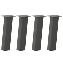 Berkfield Home Coffee Table Legs 4 pcs Anthracite 42 cm Steel in Black - thumbnail 2