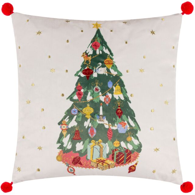 Furn Deck The Halls Tree Christmas Cushion - Size: 43 cm x 43 cm - image 1