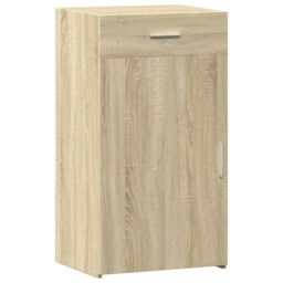 Berkfield Home Sideboard Sonoma Oak 50x42.5x93 cm Engineered Wood in Brown - thumbnail 2