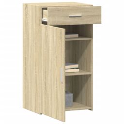 Berkfield Home Sideboard Sonoma Oak 50x42.5x93 cm Engineered Wood in Brown - thumbnail 3