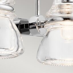 Netlighting Kichler Talland Bathroom Wall Lamp Polished Chrome IP44 in Grey - thumbnail 2