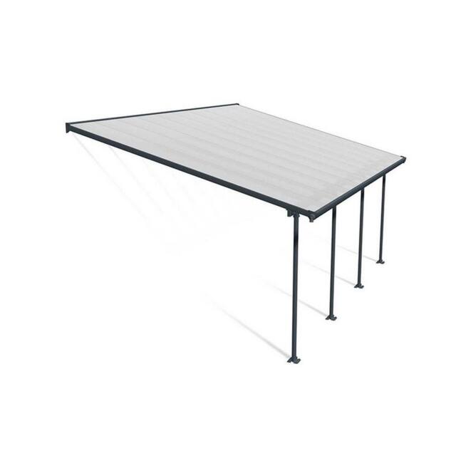 Palram Patio Cover Feria 4M Deep 4X6.06 Clear - L606 x W385 x H305 - Grey - image 1
