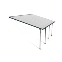 Palram Patio Cover Feria 4M Deep 4X6.06 Clear - L606 x W385 x H305 - Grey - thumbnail 1