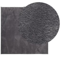 Berkfield Home Rug Short Pile Soft & Washable Anthracite 240x240 cm in Black - Size: 100 cm diameter - thumbnail 3