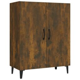 Berkfield Home Sideboard Smoked Oak 70x34x90 cm Engineered Wood in Brown - Size: 70 x 34 x 90 cm - thumbnail 2