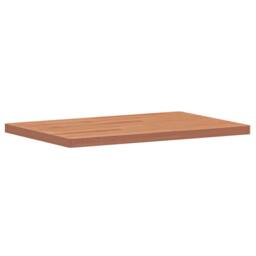 Berkfield Home Table Top 60x40x2.5 cm Rectangular Solid Wood Beech in Natural - thumbnail 1