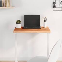 Berkfield Home Table Top 60x40x2.5 cm Rectangular Solid Wood Beech in Natural - thumbnail 2