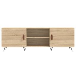 Berkfield Home TV Cabinet Sonoma Oak 150x30x50 cm Engineered Wood in Light Tan - Size: 150 x 30 x 50 cm - thumbnail 5
