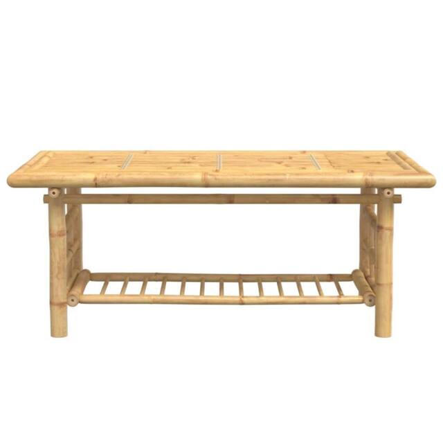 Berkfield Home Decorative Coffee Table 110x55x45 cm Bamboo in Light Brown - Size: 110 x 55 x 45 cm - image 1