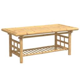 Berkfield Home Decorative Coffee Table 110x55x45 cm Bamboo in Light Brown - Size: 110 x 55 x 45 cm - thumbnail 5