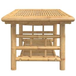 Berkfield Home Decorative Coffee Table 110x55x45 cm Bamboo in Light Brown - Size: 110 x 55 x 45 cm - thumbnail 4