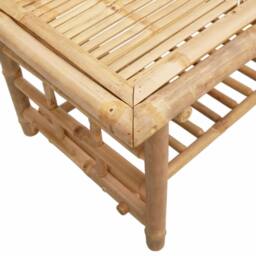 Berkfield Home Decorative Coffee Table 110x55x45 cm Bamboo in Light Brown - Size: 110 x 55 x 45 cm - thumbnail 6