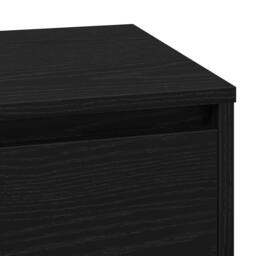 Berkfield Home Modern Bedside Cabinet with LED Black Oak 71x34, 5x75 cm Engineere - thumbnail 9
