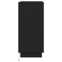 Berkfield Home Modern Bedside Cabinet with LED Black Oak 71x34, 5x75 cm Engineere - thumbnail 8