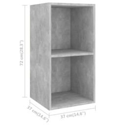 Berkfield Home 3 Piece TV Cabinet Set Concrete Grey Engineered Wood - thumbnail 6