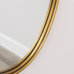 Melody Maison Gold Arched Metal Framed Wall Mirror - 60cm X 40cm - Size: 60 cm X 40 cm - thumbnail 3