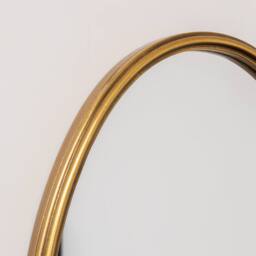Melody Maison Gold Arched Metal Framed Wall Mirror - 60cm X 40cm - Size: 60 cm X 40 cm - thumbnail 2