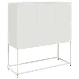 Berkfield Home Sideboard White 100.5x39x107 cm Steel - thumbnail 8