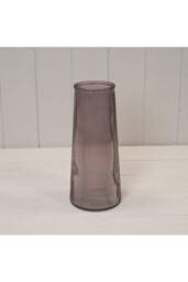 KDMD Amethyst Tall Ribbed Vase in Purple