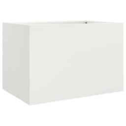 Berkfield Home Planter White 62x47x46 cm Steel - Size: 62 x 47 x 46 cm - thumbnail 3