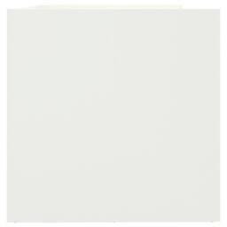 Berkfield Home Planter White 62x47x46 cm Steel - Size: 62 x 47 x 46 cm - thumbnail 6