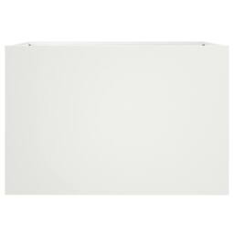 Berkfield Home Planter White 62x47x46 cm Steel - Size: 62 x 47 x 46 cm - thumbnail 5
