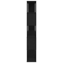Berkfield Home Black Oak Book Shelf 100x24x155 cm Made with Engineered Wood - Size: 100 x 24 x 155 cm - thumbnail 7