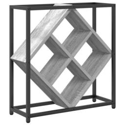 Berkfield Home Modern Wine Rack Grey Sonoma 51x18x52, 5 cm Engineered Wood - thumbnail 3