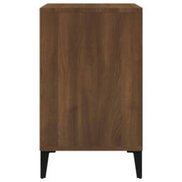 Berkfield Home Shoe Cabinet Brown Oak 102x36x60 cm Engineered Wood - Size: 102 x 36 x 60 cm - thumbnail 4
