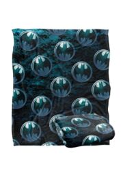 Batman Blanket, 152x127 cm, Bat Logo Pattern Silky Touch Super Soft Throw Blanket in White - Size: 152x127 cm - thumbnail 2