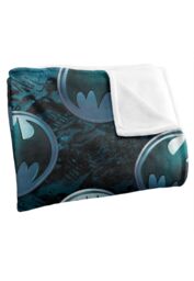 Batman Blanket, 152x127 cm, Bat Logo Pattern Silky Touch Super Soft Throw Blanket in White - Size: 152x127 cm - thumbnail 3