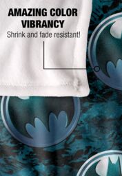 Batman Blanket, 152x127 cm, Bat Logo Pattern Silky Touch Super Soft Throw Blanket in White - Size: 152x127 cm - thumbnail 4