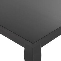 Wyld and Coco Maison Chic Coffee Table - Black MDF Top Pine Cabriole Legs 80x40 cm - thumbnail 5