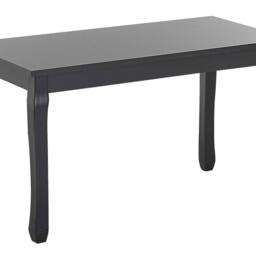 Wyld and Coco Maison Chic Coffee Table - Black MDF Top Pine Cabriole Legs 80x40 cm - thumbnail 2