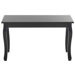 Wyld and Coco Maison Chic Coffee Table - Black MDF Top Pine Cabriole Legs 80x40 cm - thumbnail 3