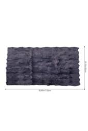 Living and Home Sleek Textured Plush Sofa Cover in Dark Grey - Size: Large - thumbnail 7